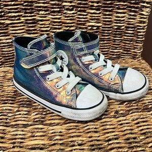 Converse Chuck Taylor All Star Iridescent High-Top Toddler Sneaker Size 9
